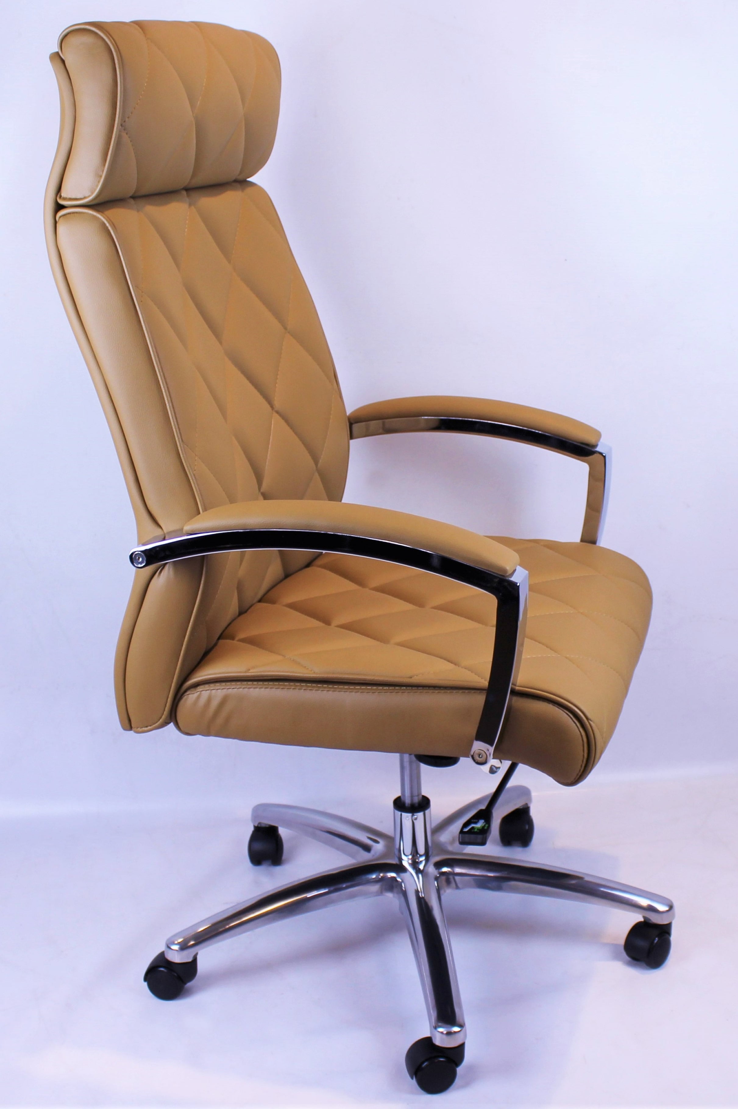 Beige Leather Executive Office Chair - ZM-A217